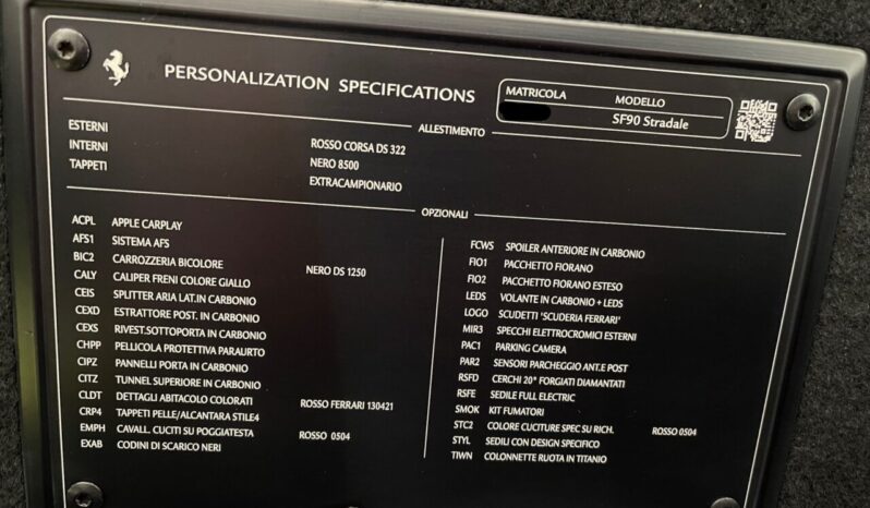 Ferrari SF90 2021 -Brand New- Fiorano + Carbon Package full